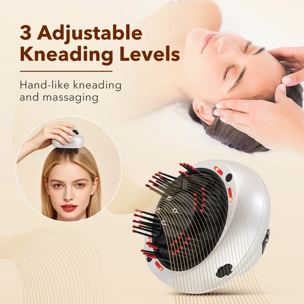 Hoofdmassageapparaat met rood  - Scalp Massager Electric recensie en prijs