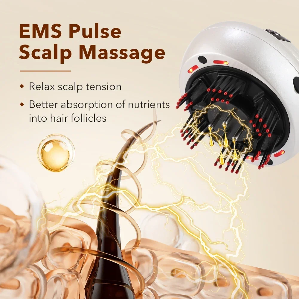Hoofdmassageapparaat met rood  - Scalp Massager Electric recensie en prijs