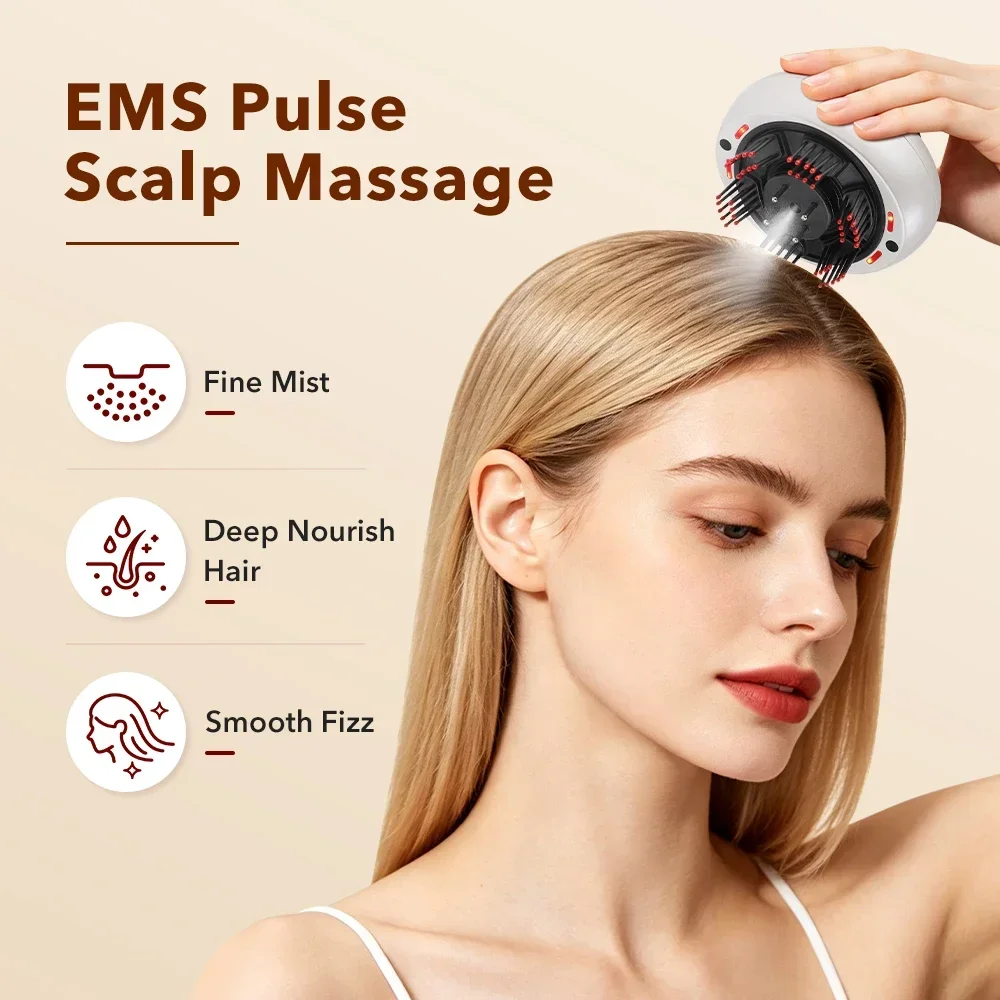 Hoofdmassageapparaat met rood  - Scalp Massager Electric recensie en prijs